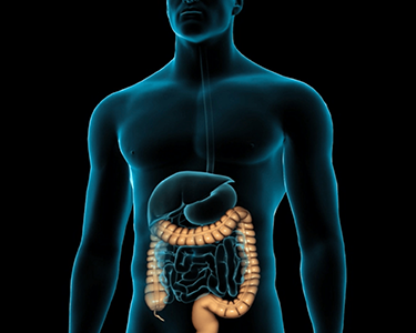 a man's stomach is shown in this image